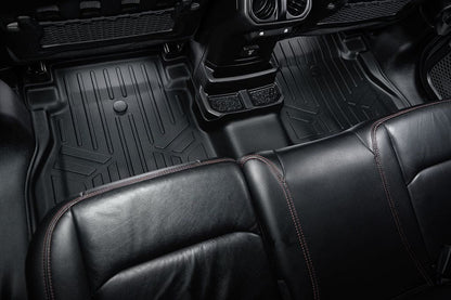 SMARTLINER Custom Fit Floor Liners For 18-24 Wrangler JL Unlimited (with Sub and No Flat Load Floor) Smartliner USA