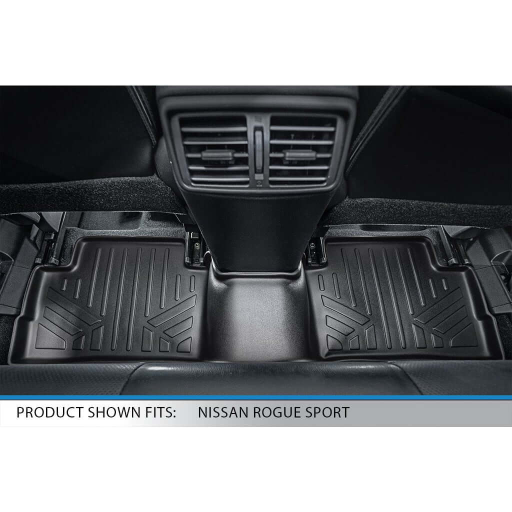 SMARTLINER Custom Fit Floor Liners For 2017-2024 Nissan Rogue Sport - Factory Cargo Tray in Lowest Position Smartliner USA
