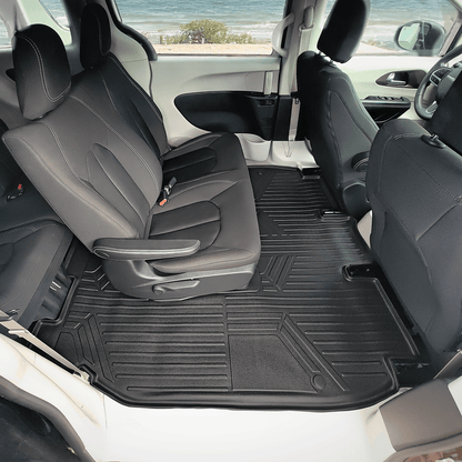 SMARTLINER Custom Fit Floor Liners For 2017-2020 Chrysler Pacifica with 2nd Row Bench Seats (7 Passenger Model) Smartliner USA