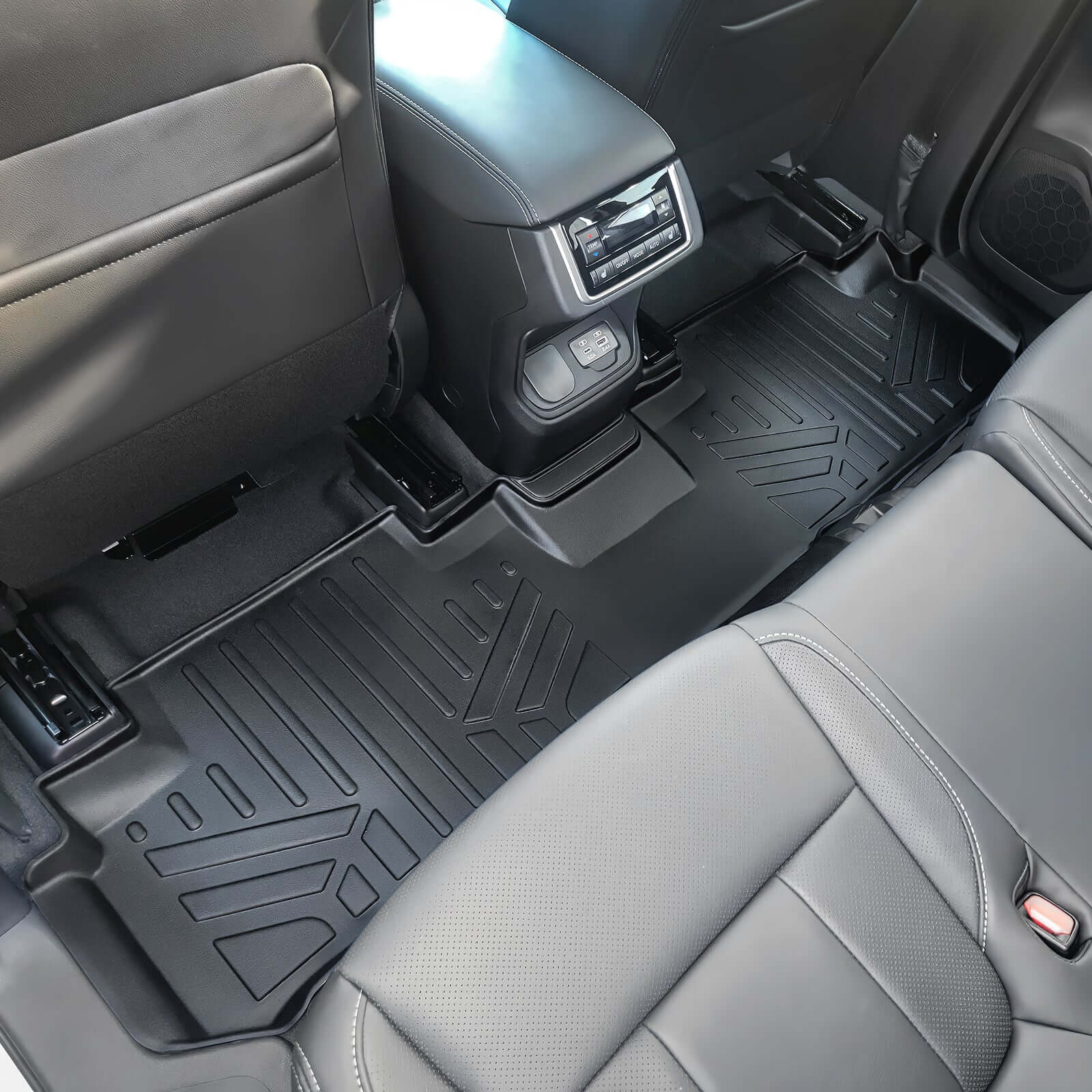 Smart Trim™ Custom Fit Floor Liners For 2019-2025 Subaru Ascent with 2nd Row Bench Seat and No Subwoofer in the Cargo Area Smartliner USA