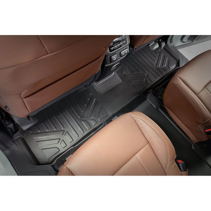 Smart Trim™ Custom Fit Floor Liners For 2019-2025 Subaru Ascent with 2nd Row Bucket Seats and No Subwoofer in the Cargo Area Smartliner USA