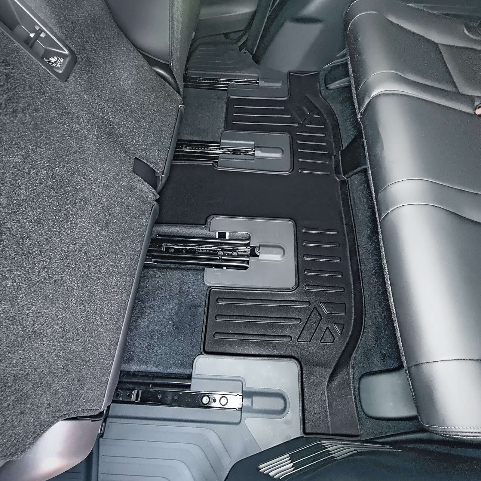 Smart Trim™ Custom Fit Floor Liners For 2019-2025 Subaru Ascent with 2nd Row Bench Seat and With Subwoofer in the Cargo Area Smartliner USA