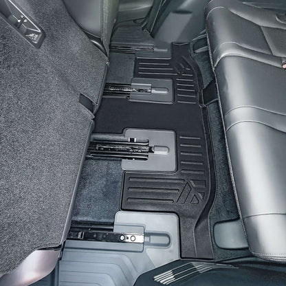 Smart Trim™ Custom Fit Floor Liners For 2019-2025 Subaru Ascent with 2nd Row Bench Seat and With Subwoofer in the Cargo Area Smartliner USA