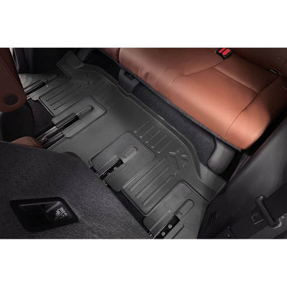 Smart Trim™ Custom Fit Floor Liners For 2019-2025 Subaru Ascent with 2nd Row Bucket Seats and No Subwoofer in the Cargo Area Smartliner USA