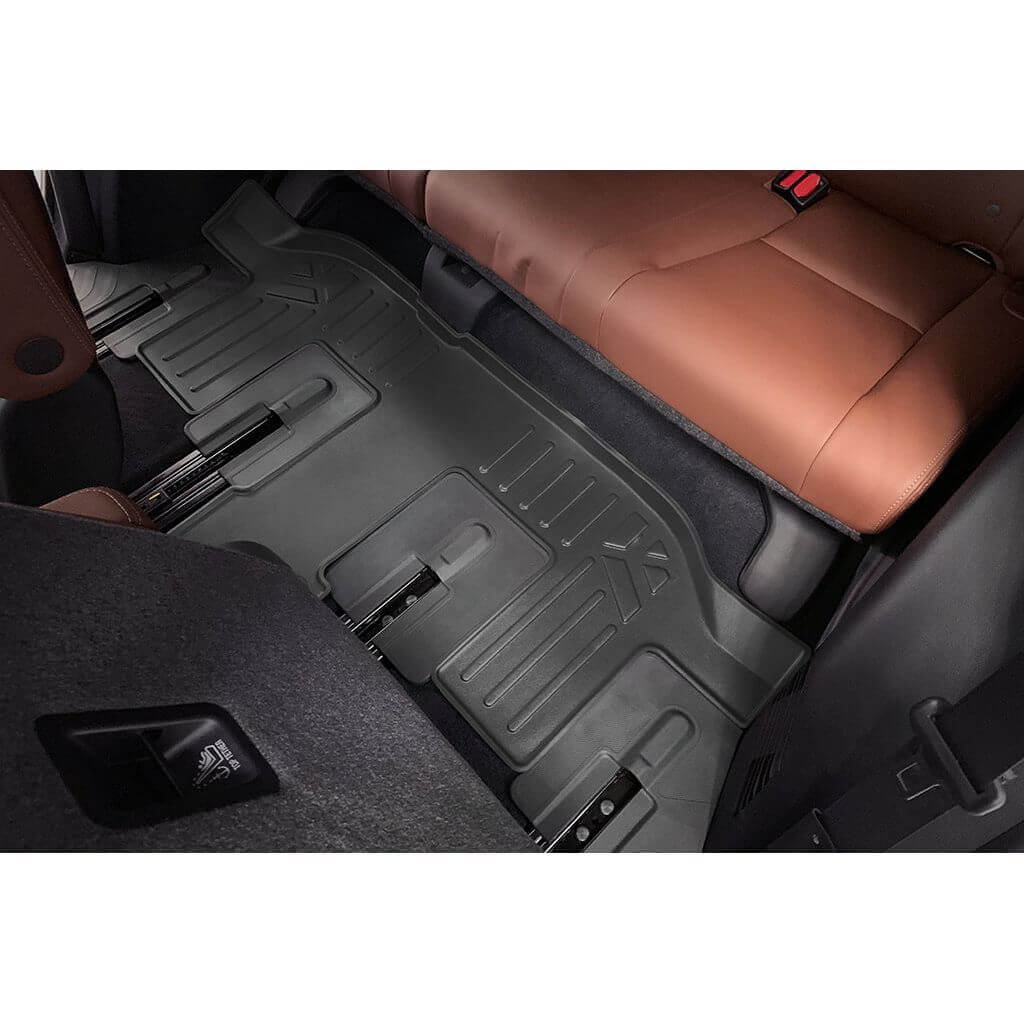 Smart Trim™ Custom Fit Floor Liners For 2019-2025 Subaru Ascent with 2nd Row Bucket Seats and No Subwoofer in the Cargo Area Smartliner USA