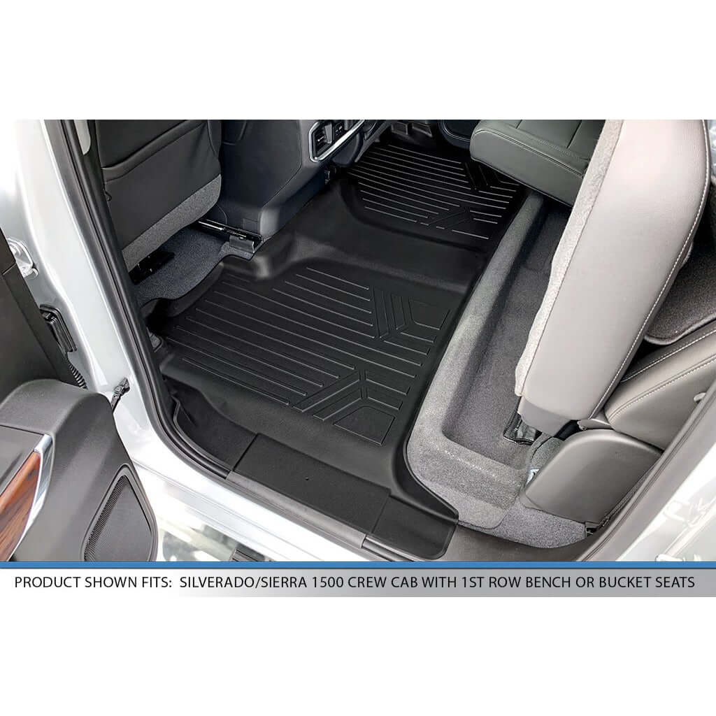 SmartCoverage™ Custom Fit Floor Liners For 2019-2025 1500 Silverado/Sierra Crew Cab 2019-2024 Crew Cab Smartliner USA