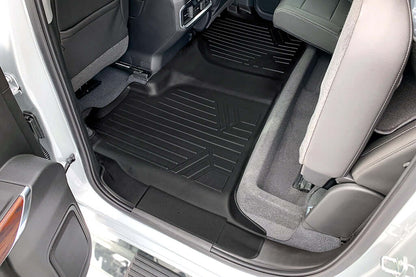 SMARTLINER Custom Fit Floor Liners Compatible With 2020-2025 Chevrolet Silverado 2500 HD | 3500 HD (Crew Cab|Carpeted Flooring|1st Row Bench Seat|Without Over the Hump Coverage|with 2nd Row Underseat Storage) Smartliner USA