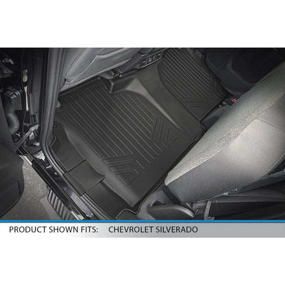 Smart Trim™ Custom Fit Floor Liners For 19-21 Silverado/Sierra 1500 Double Cab without Rear Underseat Toolbox Smartliner USA