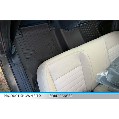 SmartCoverage™ Custom Fit Floor Liners For 2019-2023 Ford Ranger SuperCrew Cab (Carpet Flooring) Smartliner USA