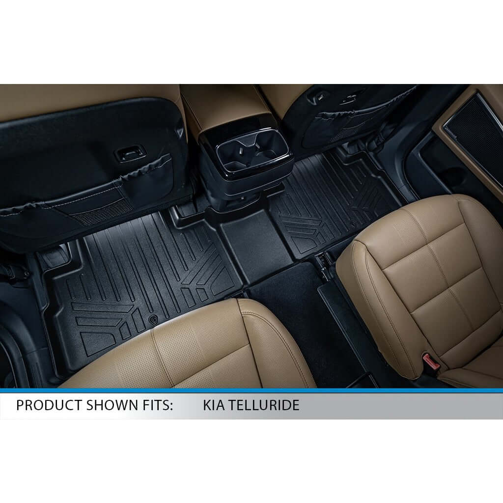 SMARTLINER Custom Fit Floor Liners For 2020-2025 Kia Telluride with 2nd Row Bench Seat Smartliner USA