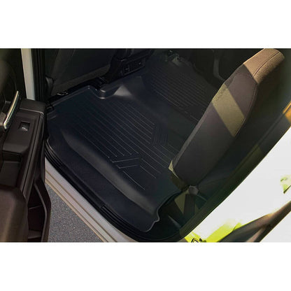 SmartCoverage™ Custom Fit Floor Liners For 2019-2025 Chevrolet Silverado 1500 Crew Cab With 1st Row Bucket Seats and Carpeted Flooring without the 2nd Row Underseat Storage Smartliner USA