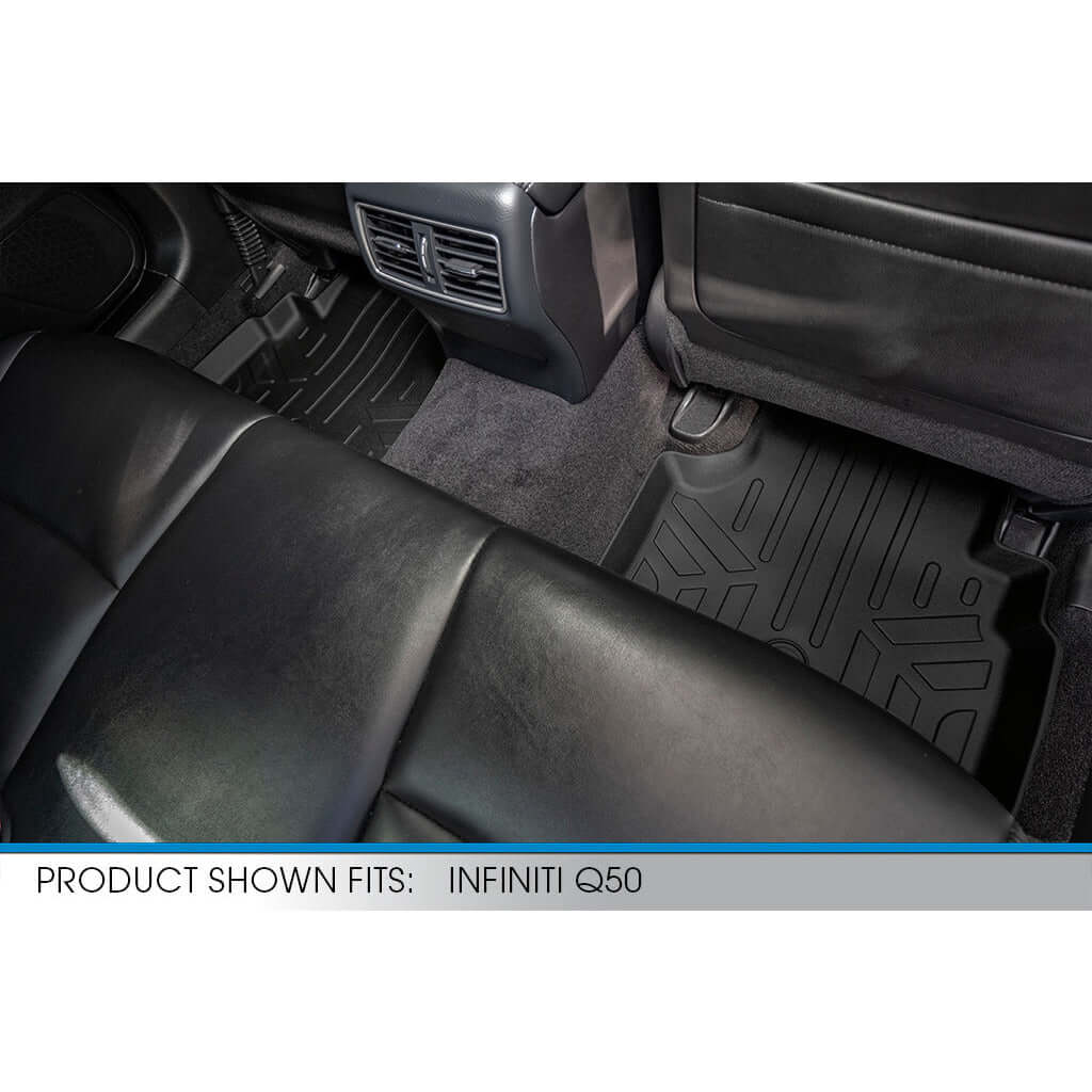 SMARTLINER Custom Fit Floor Liners For 2018-2025 Infiniti Q50 (With Spare Tire) Smartliner USA
