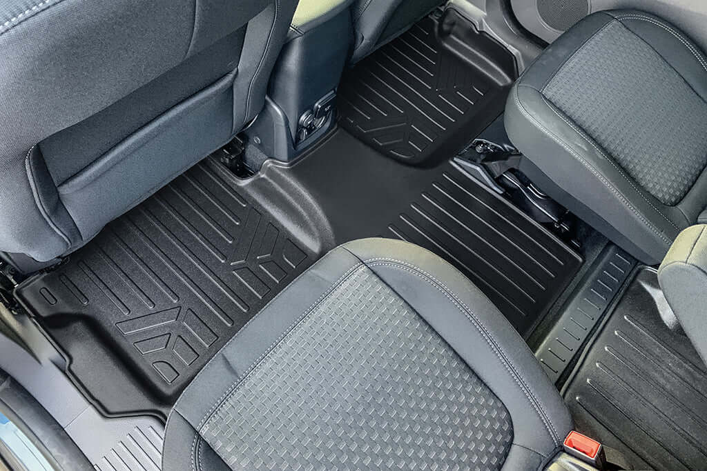 SMARTLINER Custom Fit Floor Liner Set Compatible With 2018-2025 Transit Connect With Vinyl Flooring and without secondary footrest (Short and Long Wheelbase) Smartliner USA