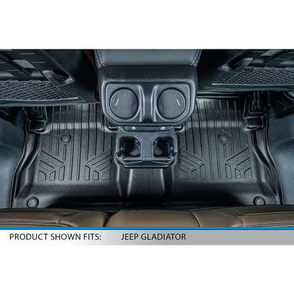 SmartCoverage™ Custom Fit Floor Liners For 2020-2025 Jeep Gladiator with Non Lockable Rear Underseat Storage Smartliner USA