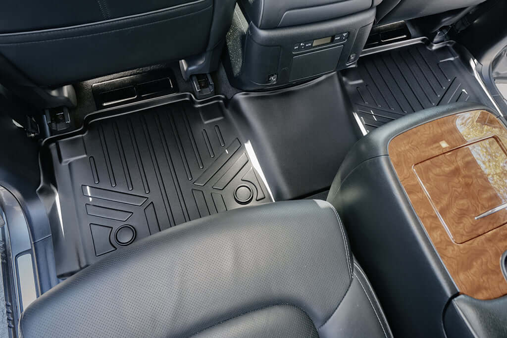 SMARTLINER Custom Fit Floor Liners For 2019-2024 Infiniti QX80 and 2019-2024 Nissan Armada No Bucket Seats & Center Console Only Smartliner USA