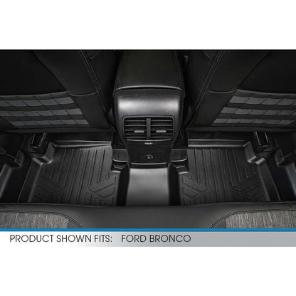 SMARTLINER Custom Fit Floor Liners For 2021-2025 Ford Bronco Sport W/O Rear Bump (Rubber Flooring) Smartliner USA