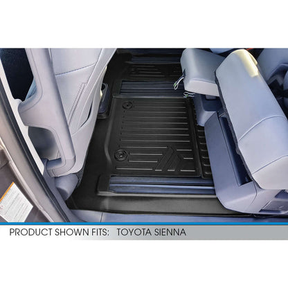 SMARTLINER Custom Fit Floor Liners For 2021-2025 Toyota Sienna with 2nd Row Bench Seat no Spare Tire Smartliner USA