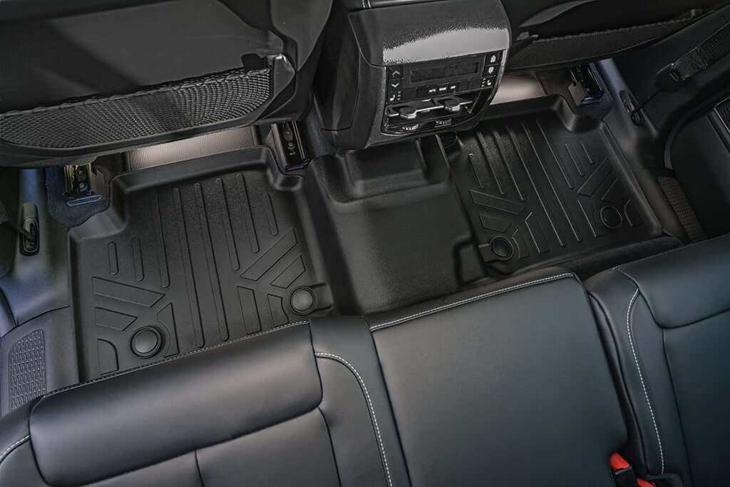 SMARTLINER Custom Fit Floor Liners For 2021-2025 Jeep Grand Cherokee L with 2nd Row Bucket Seats With Center Console (No subwoofer) Smartliner USA