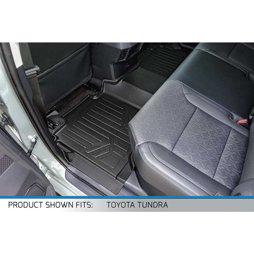 SMARTLINER Custom Fit Floor Liners For 2022-2025 Toyota Tundra/Tundra Hybrid (CrewMax Cab) with Underseat Storage Smartliner USA