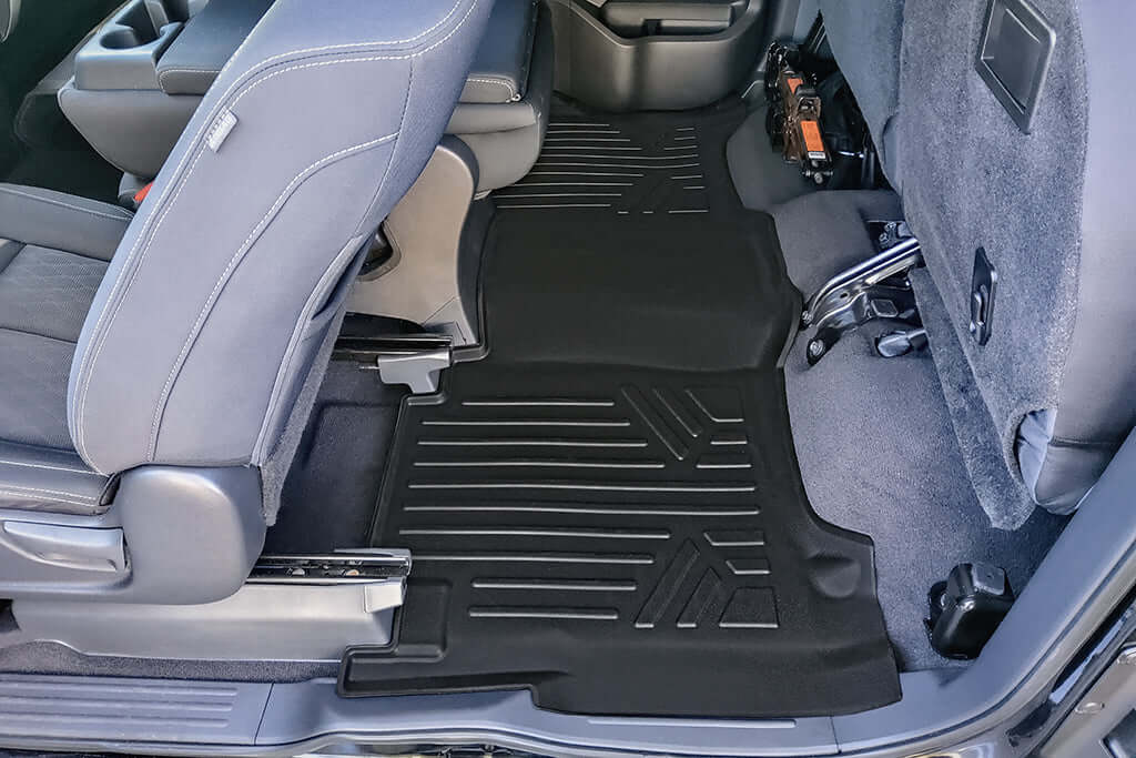 SMARTLINER Custom Fit Floor Liners For 2017-2022 Nissan Titan King Cab With No OTH coverage Smartliner USA