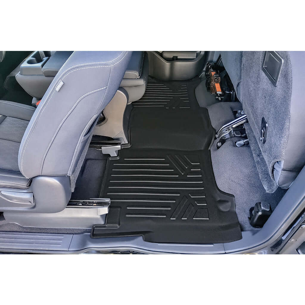 SMARTLINER Custom Fit Floor Liners For 2017-2024 Nissan Titan King Cab with 1st Row Bench Seat With OTH Coverage Smartliner USA