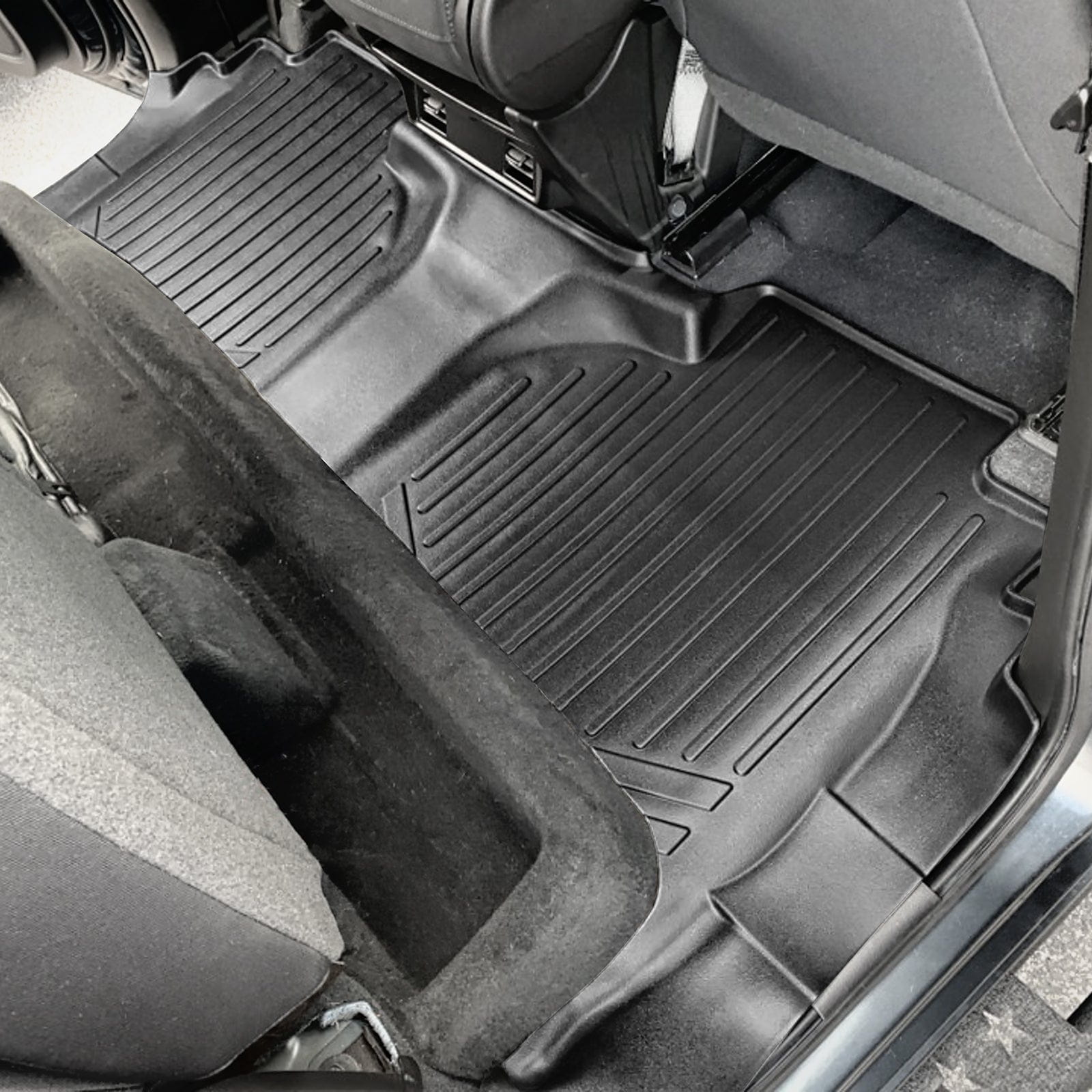 SMARTLINER Custom Fit Floor Liners For 2019-2024 Chevrolet Silverado 1500 Double Cab with Carpet Flooring and 1st Row Bench Seat and OTH Coverage (with 2nd Row Under Seat Storage) Smartliner USA