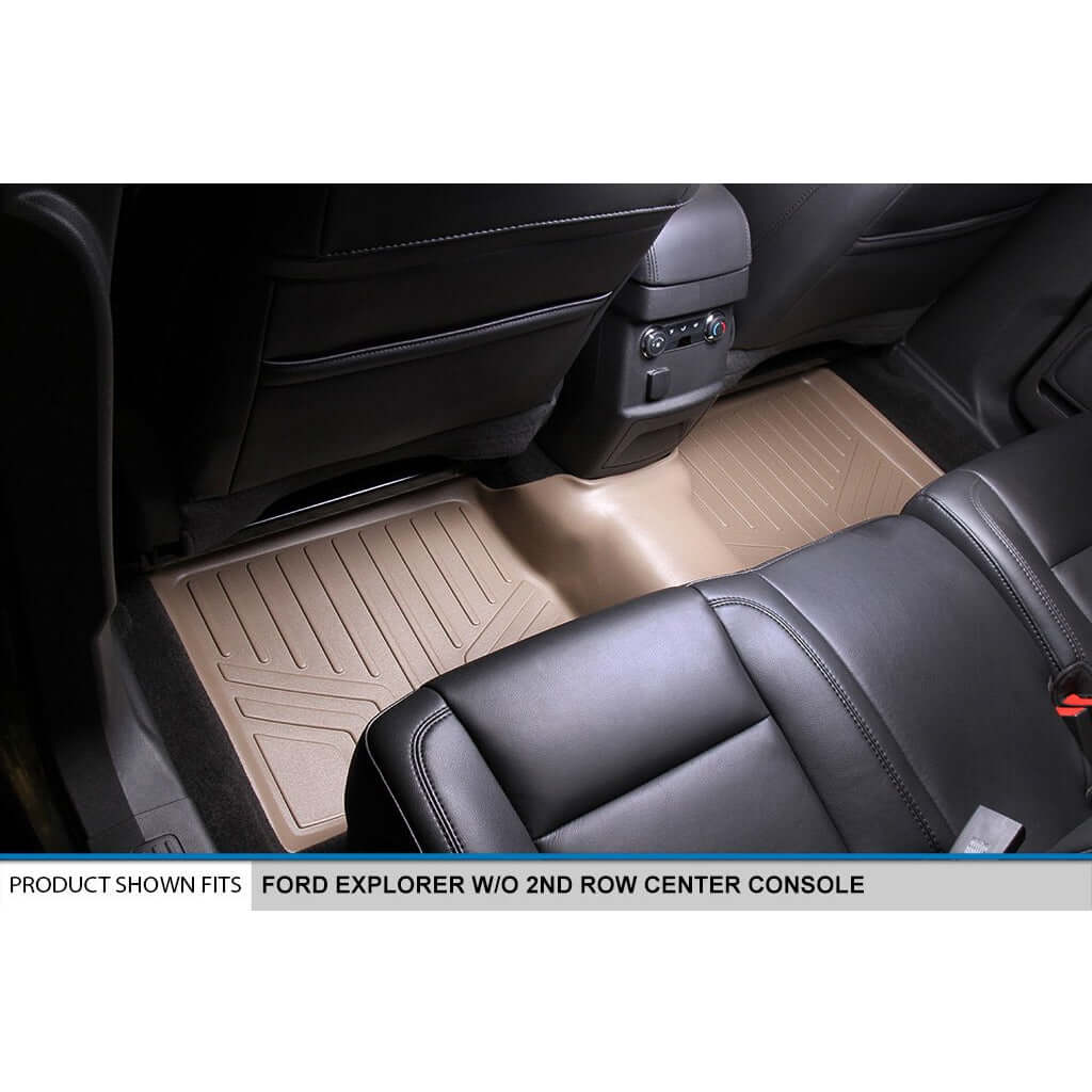 SMARTLINER Custom Fit Floor Liners For 2017-2019 Ford Explorer without 2nd Row Center Console Smartliner USA
