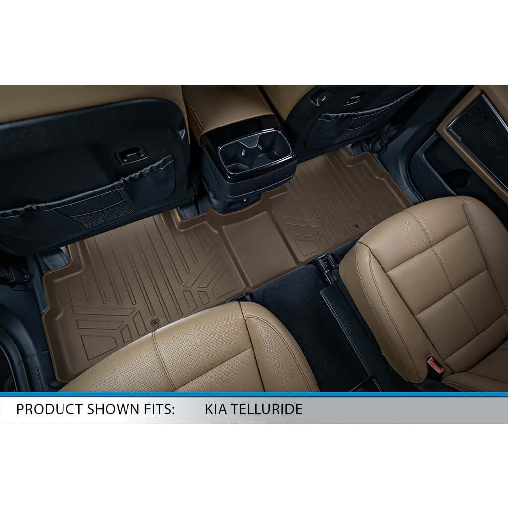 SMARTLINER Custom Fit Floor Liners For 2020-2025 Kia Telluride with 2nd Row Bucket Seats With Center Console Smartliner USA