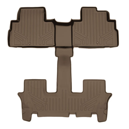 SMARTLINER AUTO™ Custom Fit Floor Liners For 2020-2025 Kia Telluride with 2nd Row Bucket Seat No Center Console with in between Coverage Smartliner USA