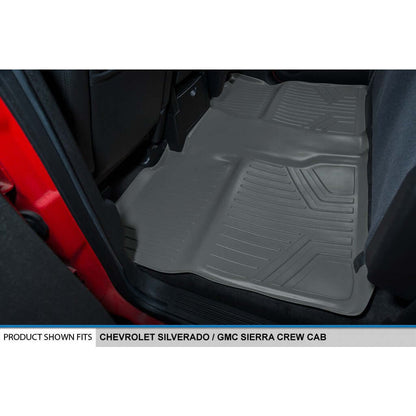 Smart Trim™ Custom Fit Floor Liners For 2007-2013 Silverado/Sierra 1500 - 2007-2014 2500/3500 HD Crew Cabin Smartliner USA