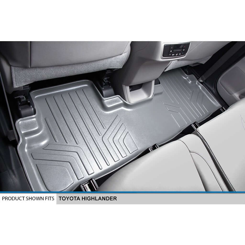 SMARTLINER Custom Fit Floor Liners For 2014-2019 Toyota Highlander Hybrid (with 2nd Row Bench Seat) Smartliner USA