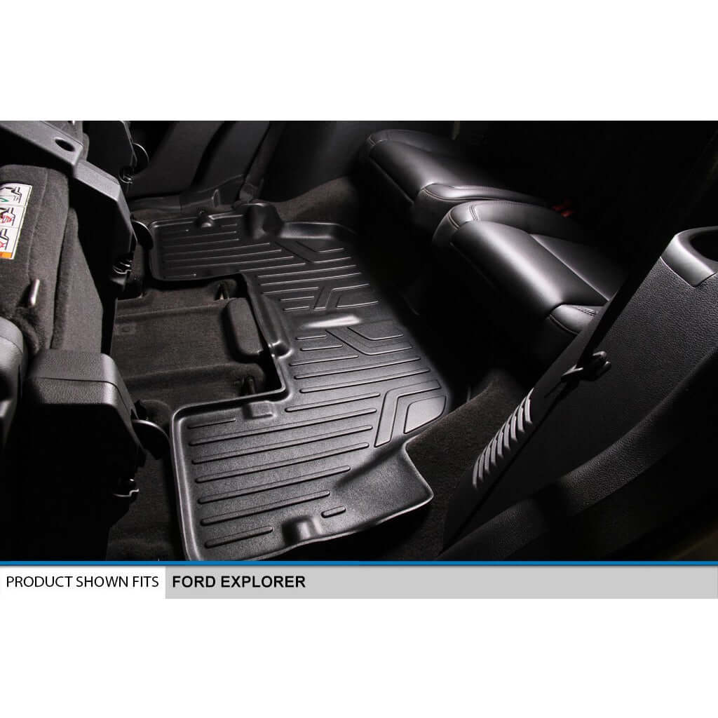 SMARTLINER Custom Fit Floor Liners For 2017-2019 Ford Explorer (without 2nd Row Center Console) Smartliner USA