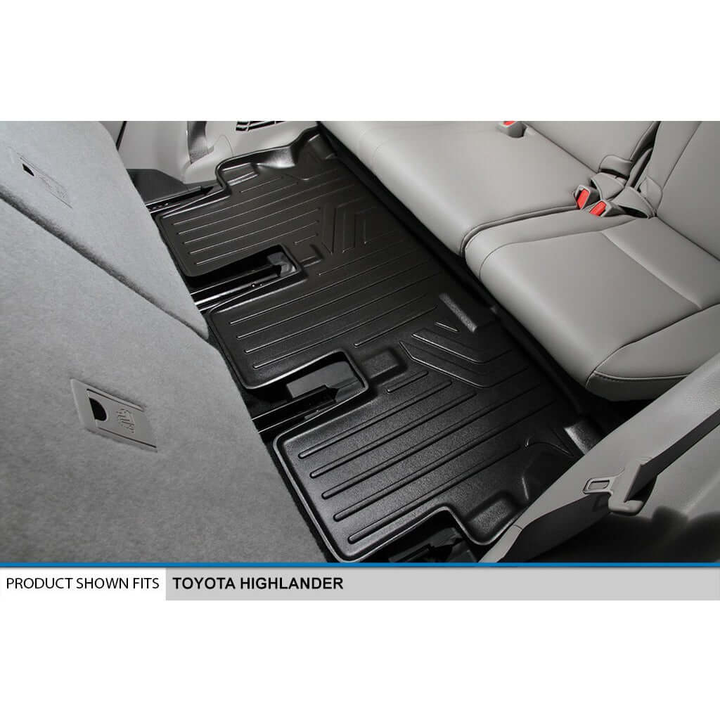 SMARTLINER Custom Fit Floor Liners For 2014-2019 Toyota Highlander Hybrid (with 2nd Row Bench Seat) Smartliner USA