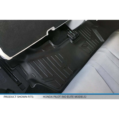 SMARTLINER Custom Fit Floor Liners For 2016-2022 Honda Pilot (8 Passenger Model) Smartliner USA