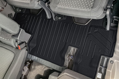 SMARTLINER Custom Fit Floor Liners For 2014-2021 Transit Connect With Carpet Flooring (Long Wheelbase & 2nd Row Bench Seat) Smartliner USA