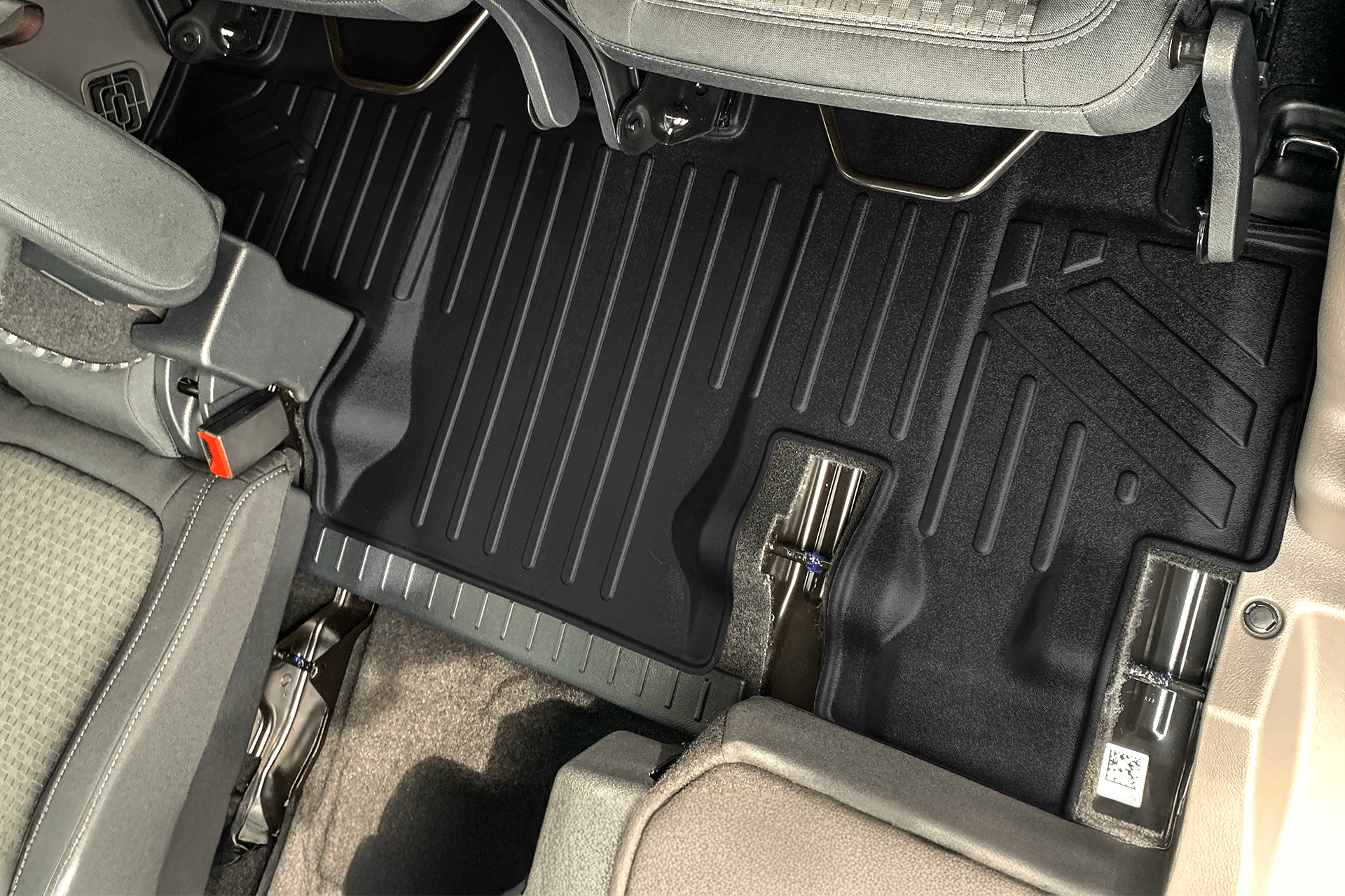 SMARTLINER Custom Fit Floor Liners For 2014-2020 Transit Connect With Carpet Flooring (Long Wheelbase & 2nd Row Bucket Seats) Smartliner USA