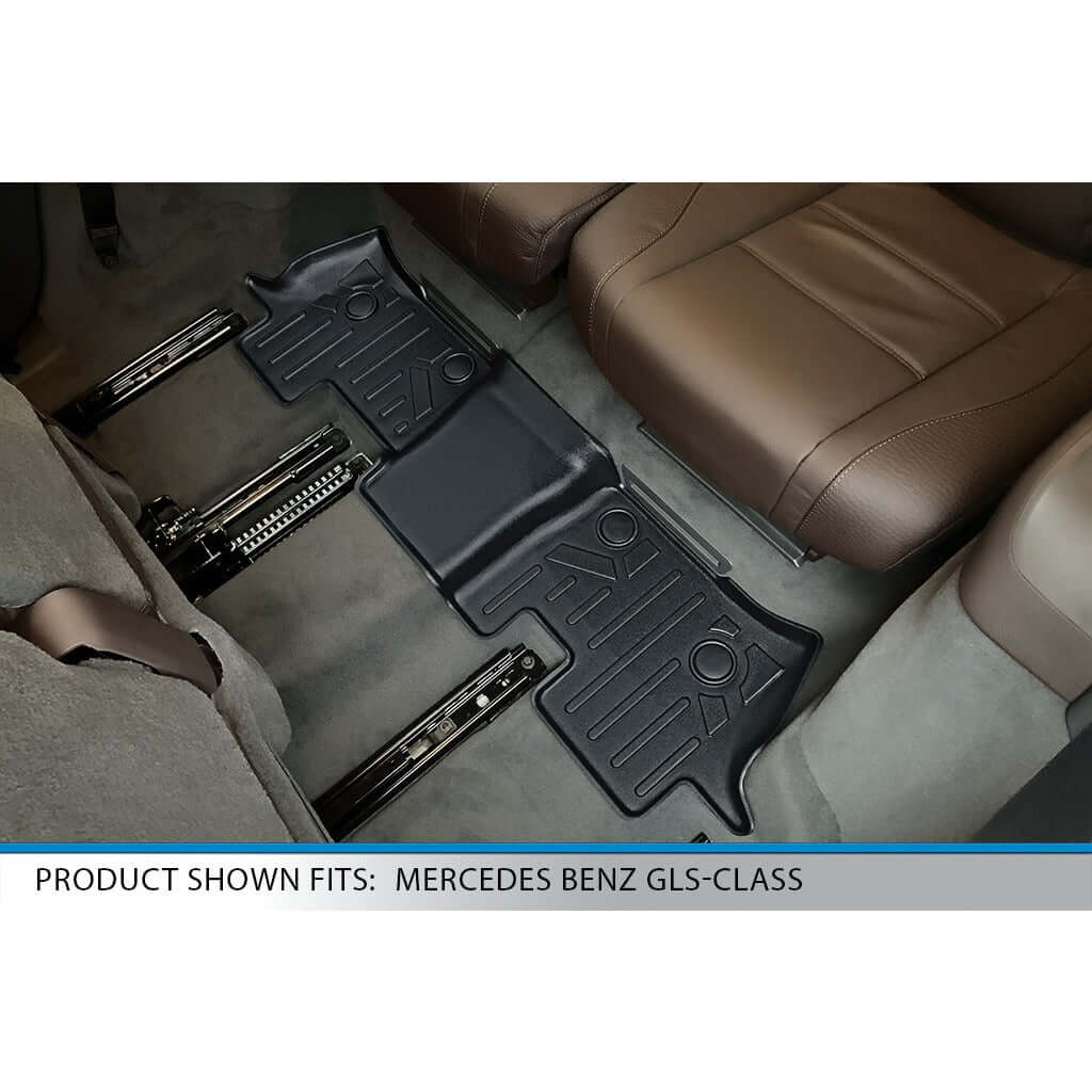 SMARTLINER Custom Fit Floor Liners For 2020-2024 Mercedes-Benz GLS-Class 7 Passenger With 2nd Row Bench Seat Smartliner USA