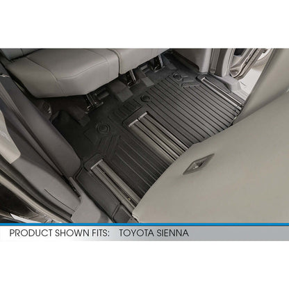 SMARTLINER Custom Fit Floor Liners For 2021-2025 Toyota Sienna with 2nd Row Bench Seat no Spare Tire Smartliner USA