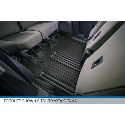 SMARTLINER Custom Fit Floor Liners For 2021-2025 Toyota Sienna with 2nd Row Bench Seat no Spare Tire Smartliner USA