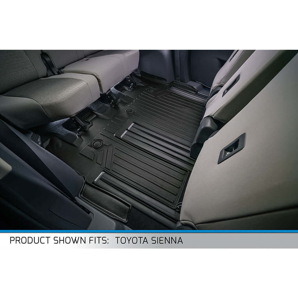 SMARTLINER Custom Fit Floor Liners For 2021-2025 Toyota Sienna with 2nd Row Bench Seat Smartliner USA