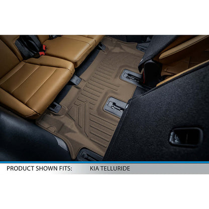 SMARTLINER Custom Fit Floor Liners For 2020-2025 Kia Telluride with 2nd Row Bucket Seats No Center Console and No In Between Coverage Smartliner USA