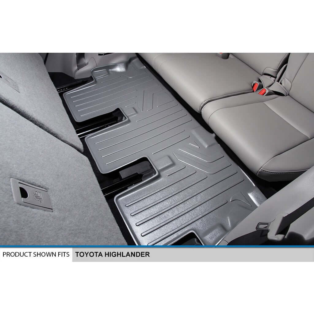 SMARTLINER Custom Fit Floor Liners For 2014-2019 Toyota Highlander Hybrid (with 2nd Row Bench Seat) Smartliner USA