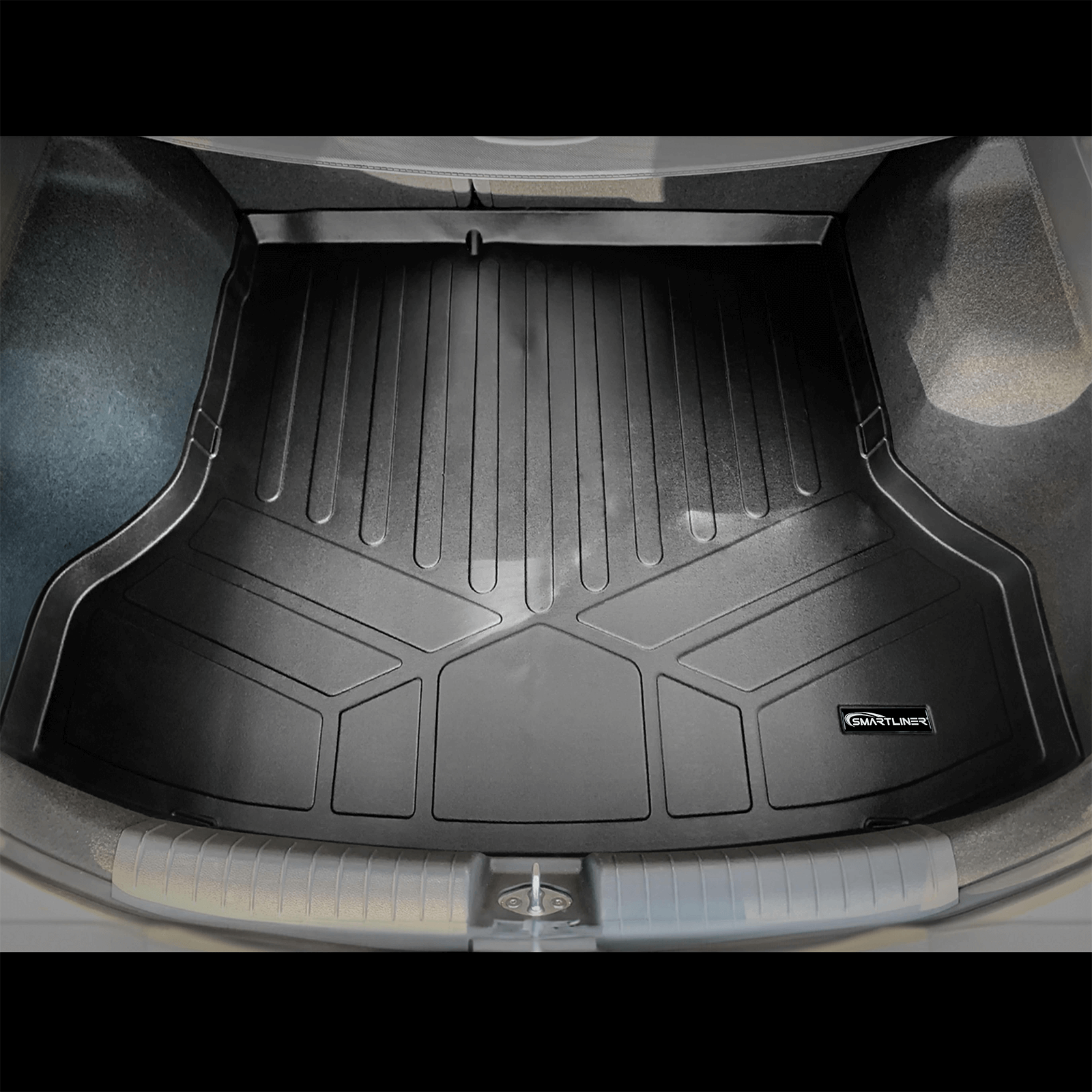 SMARTLINER Custom Fit Floor Liners For 2019-2022 Hyundai Ioniq Hybrid Blue Trim no Subwoofer in Cargo Area (Does Not Fit Electric Models) Smartliner USA