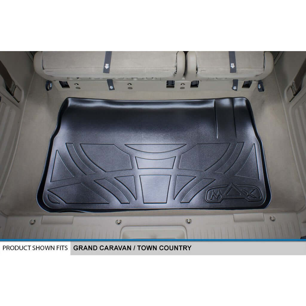 Smart Trim™ Custom Fit Floor Liners For 2013-2020 Dodge Grand Caravan with 2nd Row Bucket Seats and no Super Console Smartliner USA
