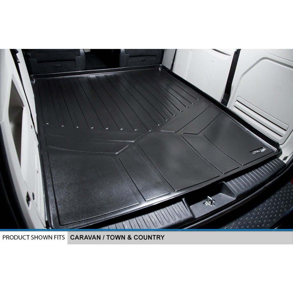Smart Trim™ Custom Fit Floor Liners For 2013-2020 Dodge Grand Caravan with 2nd Row Bucket Seats and 1st Row Super Console Smartliner USA