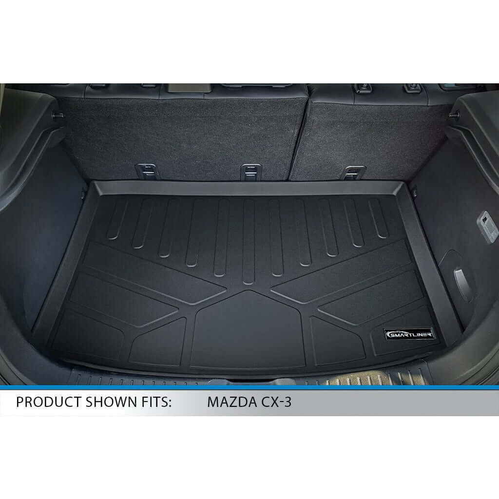SMARTLINER Custom Fit Floor Liners For 2016-2021 Mazda CX-3 With Cargo Tray Smartliner USA