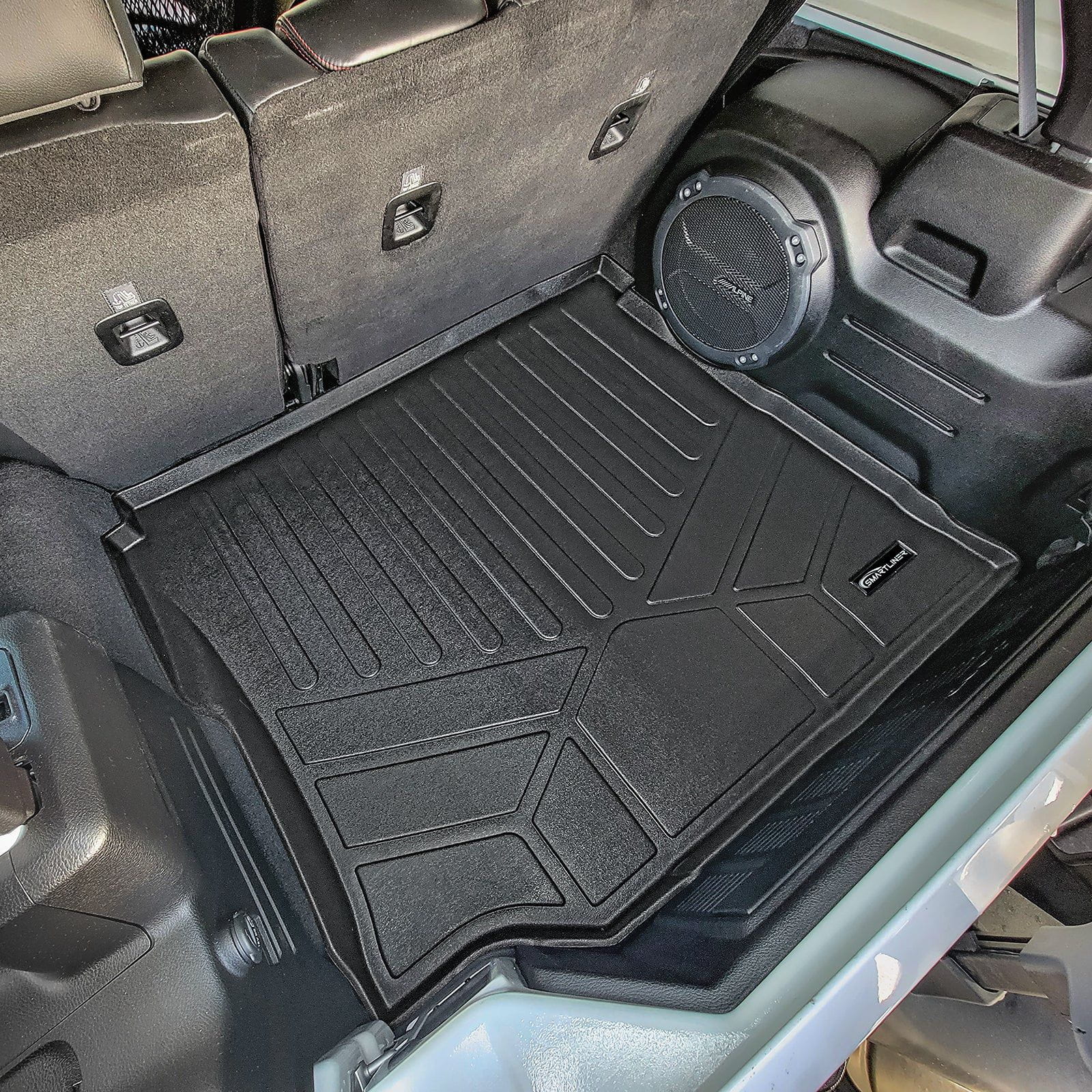 SMARTLINER Custom Fit Floor Liners For 18-24 Wrangler JL Unlimited (with Sub and No Flat Load Floor) Smartliner USA