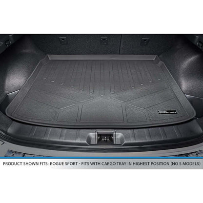 SMARTLINER Custom Fit Floor Liners For 2017-2024 Nissan Rogue Sport - Factory Cargo Tray in Highest Position (No S Models) Smartliner USA