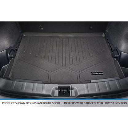 SMARTLINER Custom Fit Floor Liners For 2017-2024 Nissan Rogue Sport - Factory Cargo Tray in Lowest Position Smartliner USA