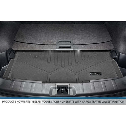 SMARTLINER Custom Fit Floor Liners For 2017-2024 Nissan Rogue Sport - Factory Cargo Tray in Lowest Position Smartliner USA